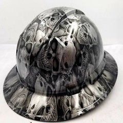 FULL BRIM Hard Hat custom hydro dipped , NEW DEMONIC SKULLS KILLER NEW
