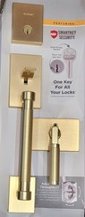 Kwikset Prava Front Door Lock Handleset Deadbolt Entry Lever Handle Satin Brass
