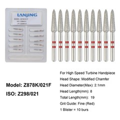 Dental Zirconia Cutting Diamond Burs FG Round End Taper Round Ball Football Z856