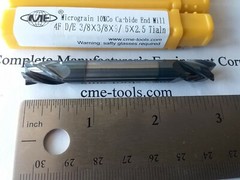 5pcs 3/8″ double end Solid Carbide End Mills Tialn Coated 4 flute 1006-TDE-38