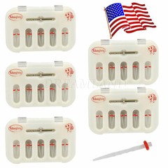 5-100packs Yabangbang Dental Fiber Post Screw Thread Quartz Drills Box Red