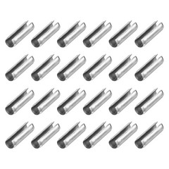 60Pcs Roll Pins 7/50 Inch(3.5mm) Dia. 2/5 Inch(10mm) Length, Silver