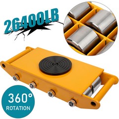 12 T 26400lbs Machinery Skates Heavy Duty Dolly Machine Movers Cargo Trolley