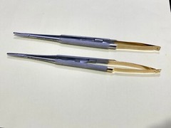 Lot of 2 HU FRIEDY Castroviejo straight Needle Holder 7″ 18cm NH5024SiM NH5024RC