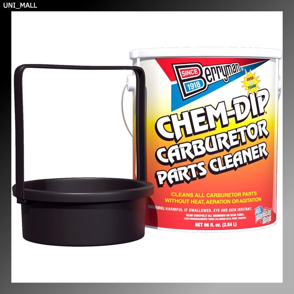 Berryman 0996 Chem-Dip Carburetor Cleaner with Basket and Armlock, 3/4 Gallon