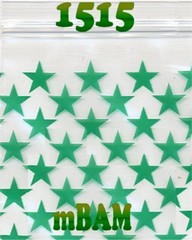 200 GREEN BLUE PINK STARS LOT Apple Zip Baggies Silver Metallic 2020 2010+