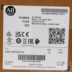 New 25B-D6P0N104 AB 25B D6P0N104 525 2.2kW 3Hp AC Drive 25BD6P0N104 PLC 1PC US