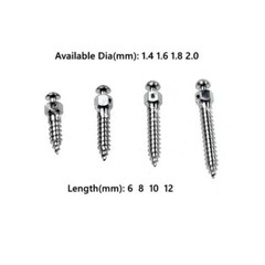 10Pcs Dental Orthodontic Titanium Micro Implant Mini Screws 1.4-2.0mm