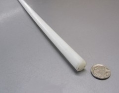 UHMW White Round Rod .500″ (1/2″) Diameter x 48″ Long, 2 Units, 8 Ft