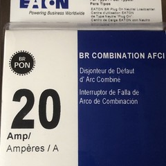 Eaton 20-amp 1-Pole Afci Plug-on Neutral Circuit Breaker BRP120AFCS 2-Pack New