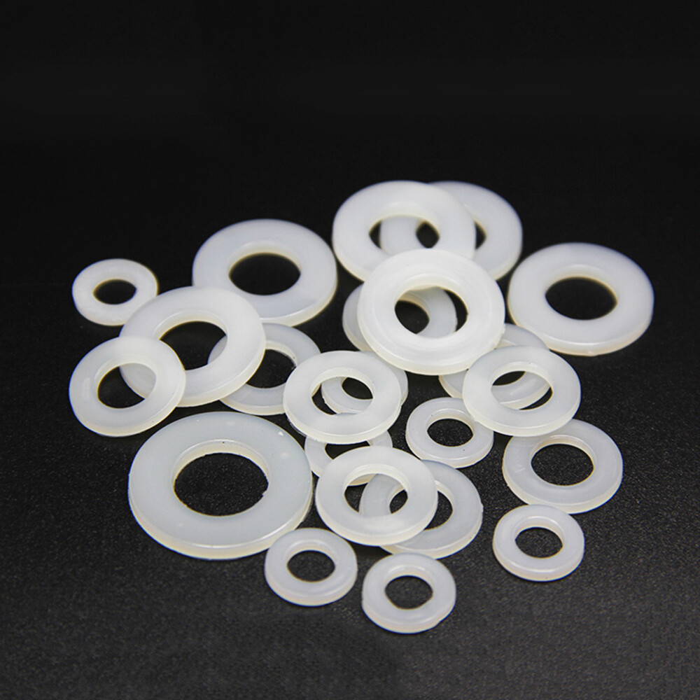 White Plastic Nylon PA66 Flat Washers M2 M2.5 M3 M4 M5 M6 M8 M10 M12 M14 M16 M20