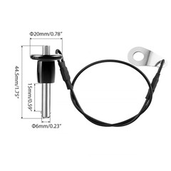 304 Stainless Steel Quick Release Pin 0.24 Inch(6Mm) Diameter Ball Locking Pin w