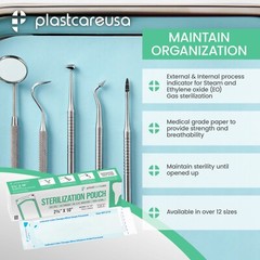2,000 2.75″ x 10″ Self-Sealing Sterilization Pouches for Autoclave (10 Boxes)