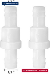 Litoexpe 1/2″ One Way Inline Check Valve, Non Return Ozone Resistance PVDF Plast