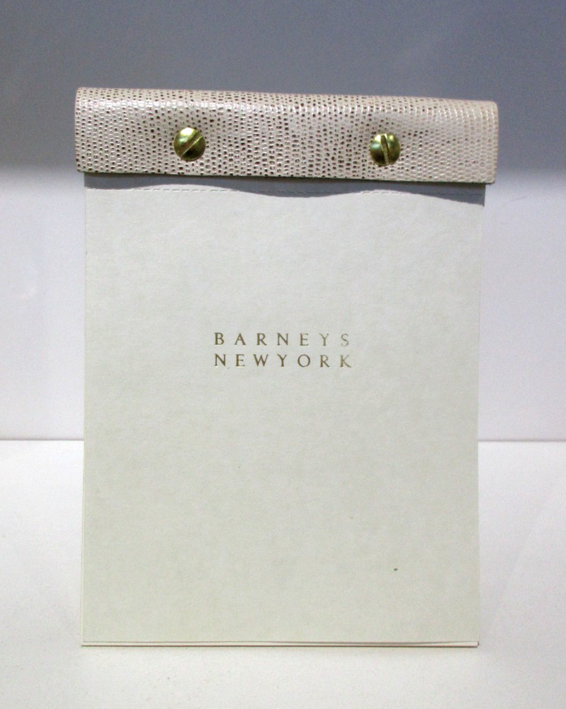 Desk Notepad 5×7″ Leather Cover Refillable 250 Pages Barneys New York