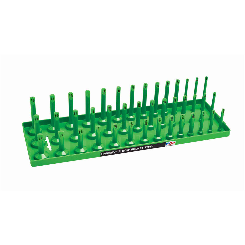 12033Hansen Global 1/2″ SAE 3-Row Socket Tray – Green