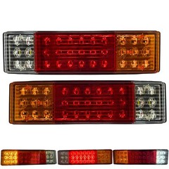 All Star Truck Parts] 33 LED Truck Rectangle 3 Color Tail Light Bar…