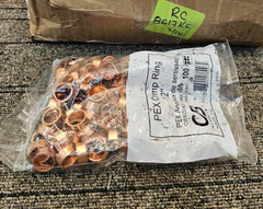 (QTY 100) CB Supplies CBXCR3 1/2″ PEX Copper Crimp Ring For PEX Tubing