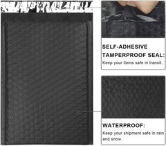 Black Poly Bubble Mailers #7 14.25×20 Self Seal Shipping Envelopes 14.25×19