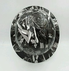 Hard Hat FULL BRIM custom hydro dipped , OSHA APPROVED , BIKER BABES WOW