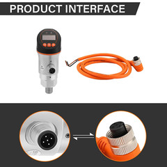 Digital Pressure Switch 0-6000 PSI, OLED Screen, Dual Alarm, 304 SS