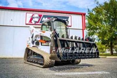 Skid Steer Rock Rake Root Grapple Attachment for Kubota Machines 78″ Wide