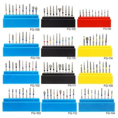 Dental High Speed Composite/Polishing Kit Diamond Burs Handpiece FG101-FG117