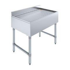 AmGood 36 in. x 22 in. Stainless Steel Underbar Drainboard
