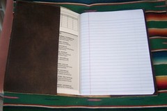 Leather Native American Indian Chief Portrait Studded Note Pad Paper Folder