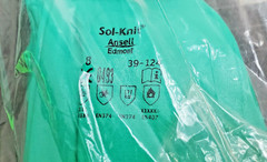 12 Pair Ansell 39-124 Alpha-Tec Sol-Knit Chemical Resistant Gloves, Size 8 [E1S2