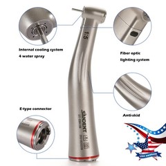 SANDENT 1:5 Increasing Fiber Optic LED Electric Contra Angle Handpiece Turbine