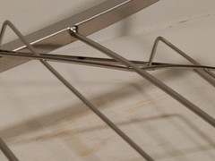 Lot of 2 Unbranded steel display racks, 28 x 16 x 5 in, 3 tiers 14.5×7.5 in each