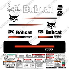 Fits Bobcat T590 Compact Track Loader Decal Kit Skid Steer (Straight Stripes)