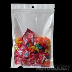 1000 Zip Zipper Lock Bags Clear Plastic White Back 5.5″ x 8″ Seal Reclosable