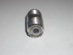 AMPHENOL 83-1J 74868 SO-239 DUAL UHF FEMALE BARREL ADAPTER CONNECTOR USED