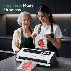 FRESKO Vacuum Sealer Machine with Automatic Bag Detection, Double Heat Seal/kit