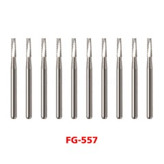 FG 557 Dental Acero de Tungsteno FG Fresas de Carburo para Alta Velocidad Pieza