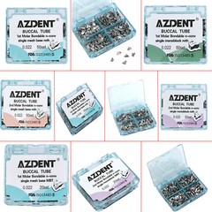 AZDENT Dental Orthodontics Buccal Tubes 1st 2nd Molar Tube Roth MBT0.022 0.018