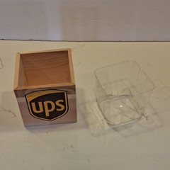 UPS Logo Wood Desktop Organizer Pencil Holder Desk Organizer