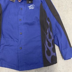 BSX Welding Jacket 9oz Royal Blue Black Stallion Flame Resistant Cotton Large