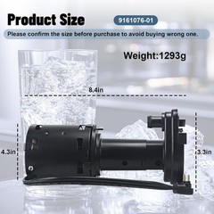 9161076-01 Water Pump Replacement 115V Ice Machine Pump Motor Compatible with