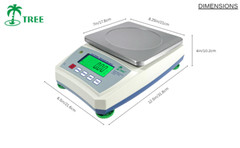 HRB-XG-10001 Precision Balance 10000g x 0.1g Dual Display w/ Stainless Steel Pan
