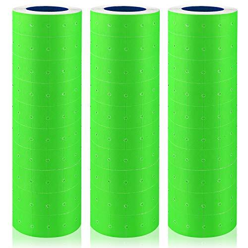 30 Rolls 15000 Pcs Green Price Gun Labels for Mx-5500 Labeller