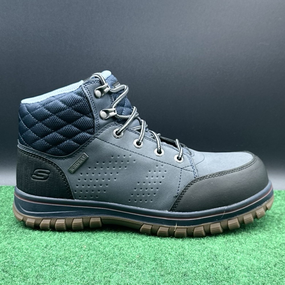 Women’s 8 M – Skechers McColl 108004-NVBK Navy Waterproof Comp Toe Work Boots