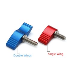 M8 Clamping Thumb Screw Wing Knob Hand Grip Bolt Aluminum Alloy & Stainless