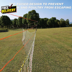Poultry Electric Netting Fence -47.3′ H (Can Be Manually Raised to 59.1”H) X…