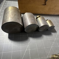 Balance Weight Set Grams (1-50g) (2 x 100g, 200g, 500g, 1kg, & 2kg) Brass 14pc.