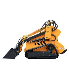 Tracked Mini Skid Steer Loader 23HP 3-Pumps System Self Leveling EPA Gas Engine
