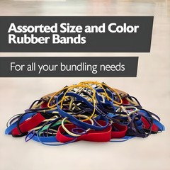 Rubber Bands Assorted Sizes 0.5 lb Bag – Strong Elastic for