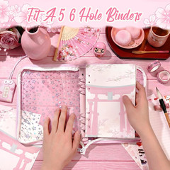 100 Sheets Japanese A5 Planner Inserts – 120GSM Thick Cherry Blossom Refill Pape